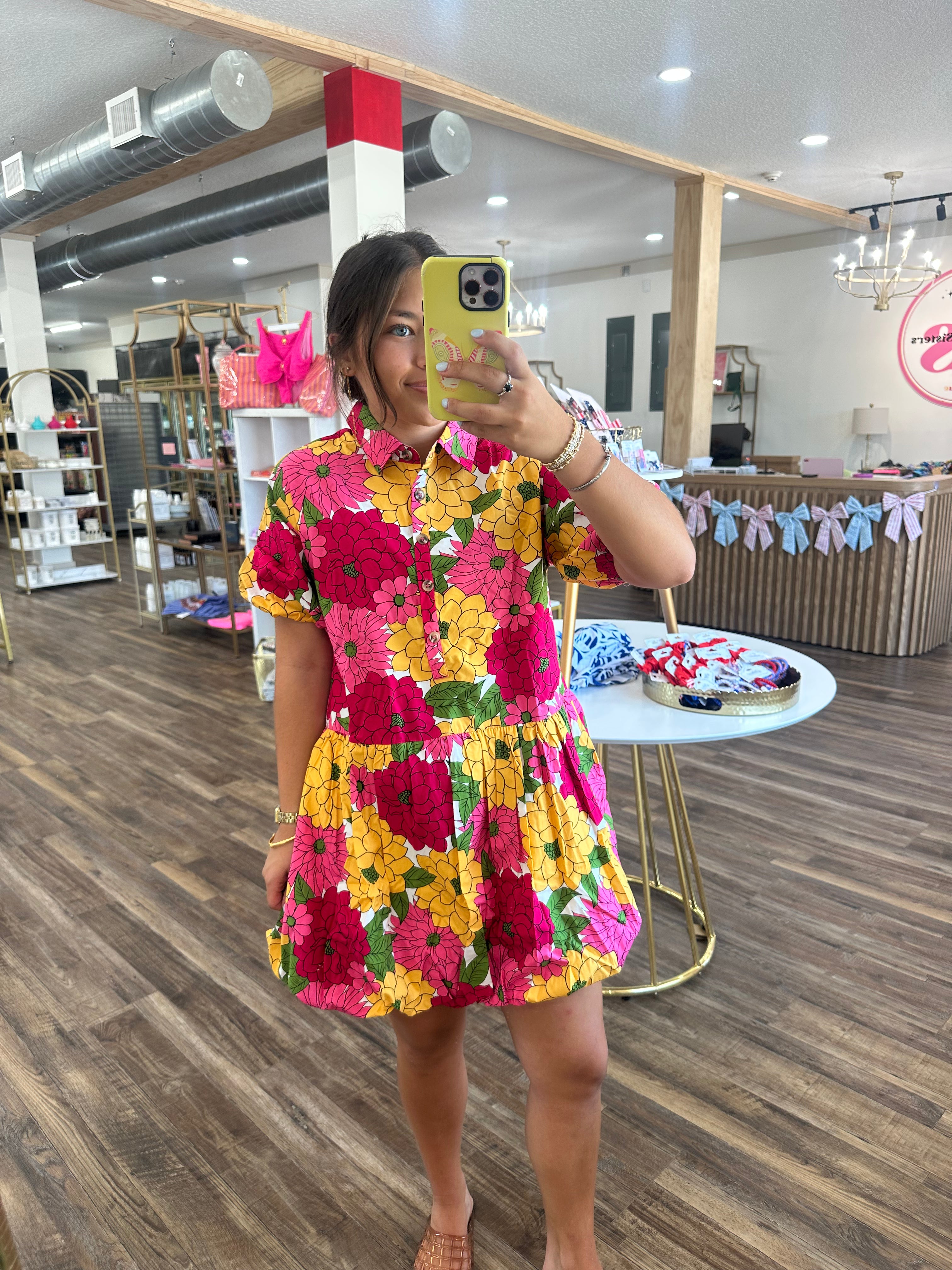 Vibrant Floral Dress