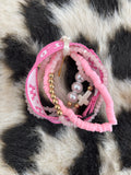 Pink WWJD Bracelet Stack