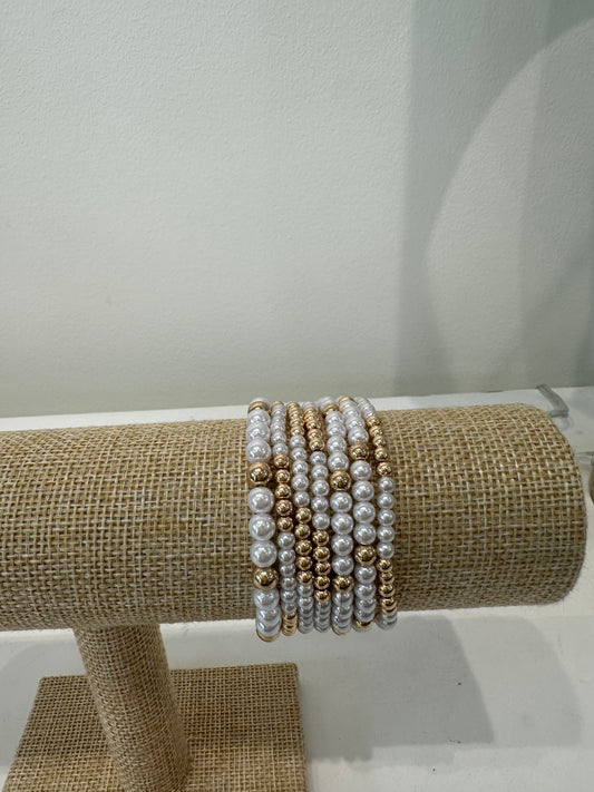 Caroline Hill- Camila Beaded Pearl Bracelet Set