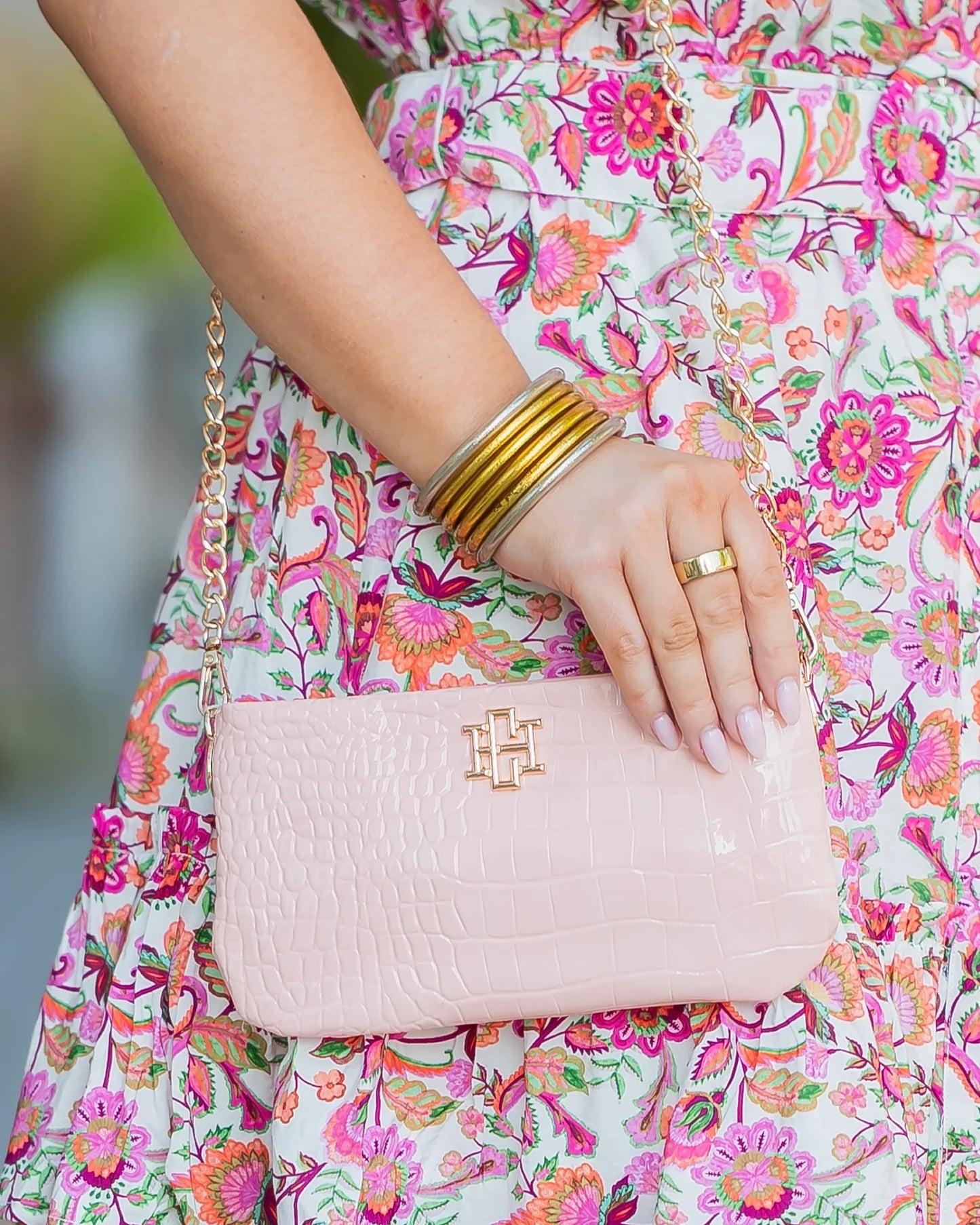 Caroline Hill- Livi Crossbody Blush Patent EC