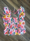 Floral Ruffle Top
