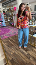 Flutter Short Sleeve Tie Back Top