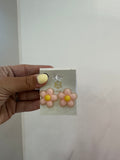 CH - Pink and Yellow Flower Earring
