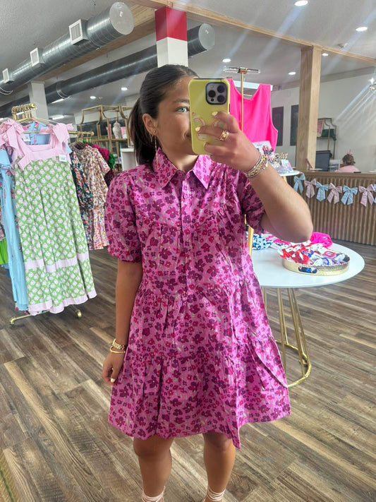 Balloon Sleeve A-Line Dress