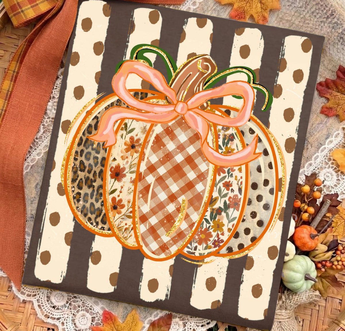 Leopard Patterned Pumpkin Tee