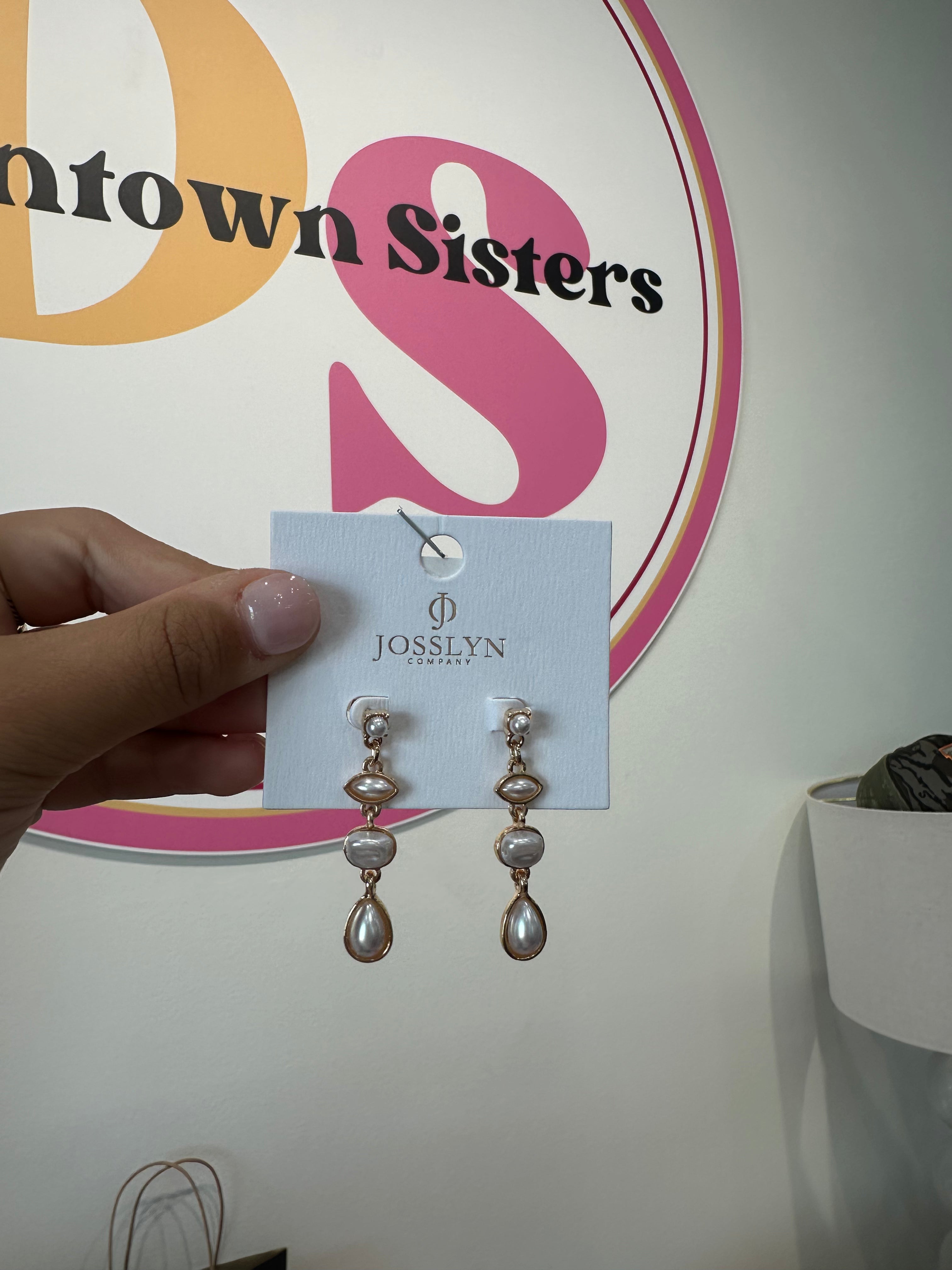 Pearl Tiered Drop Earrings