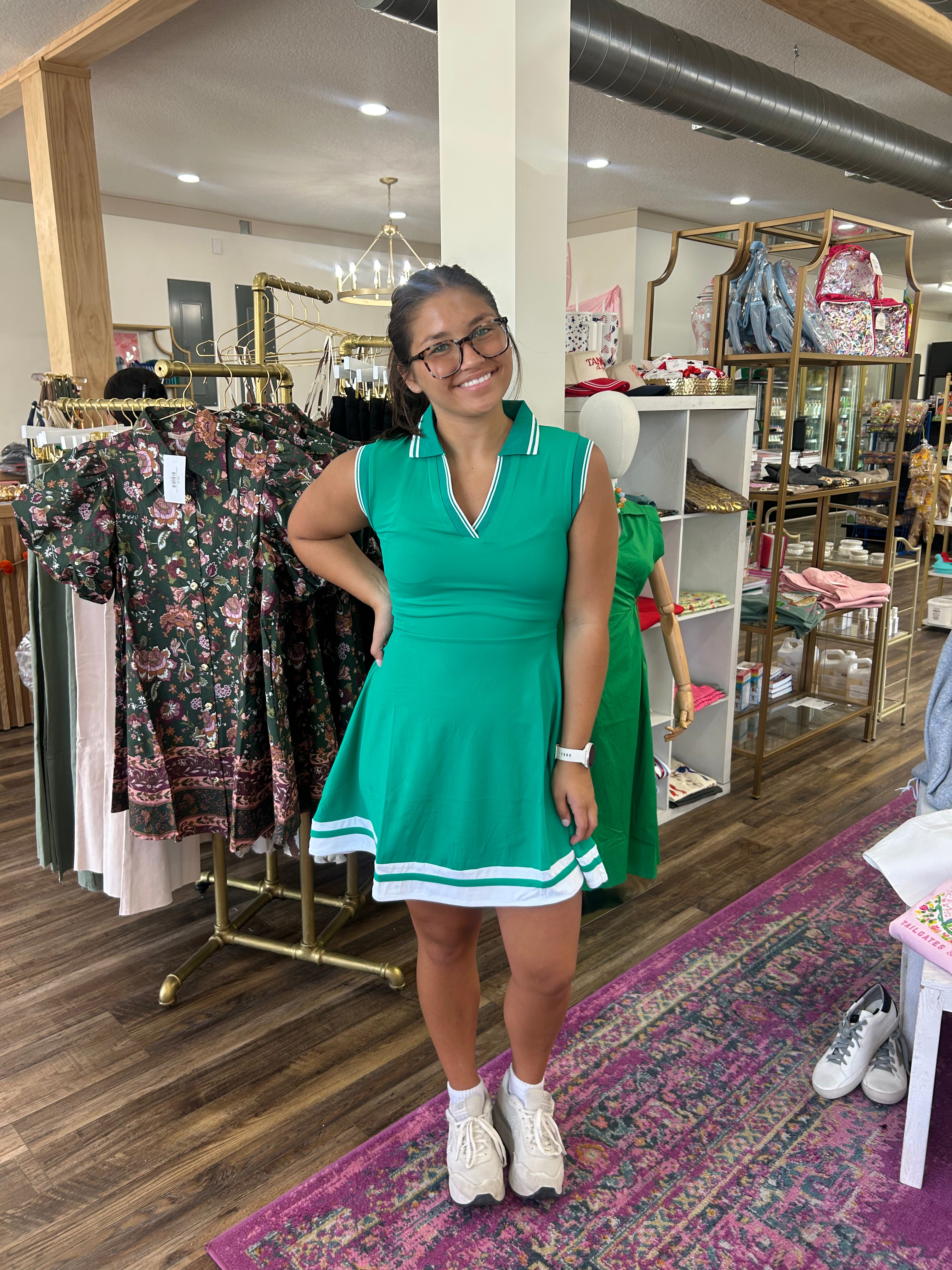Collared Sleeveless Activewear Tennis Dress