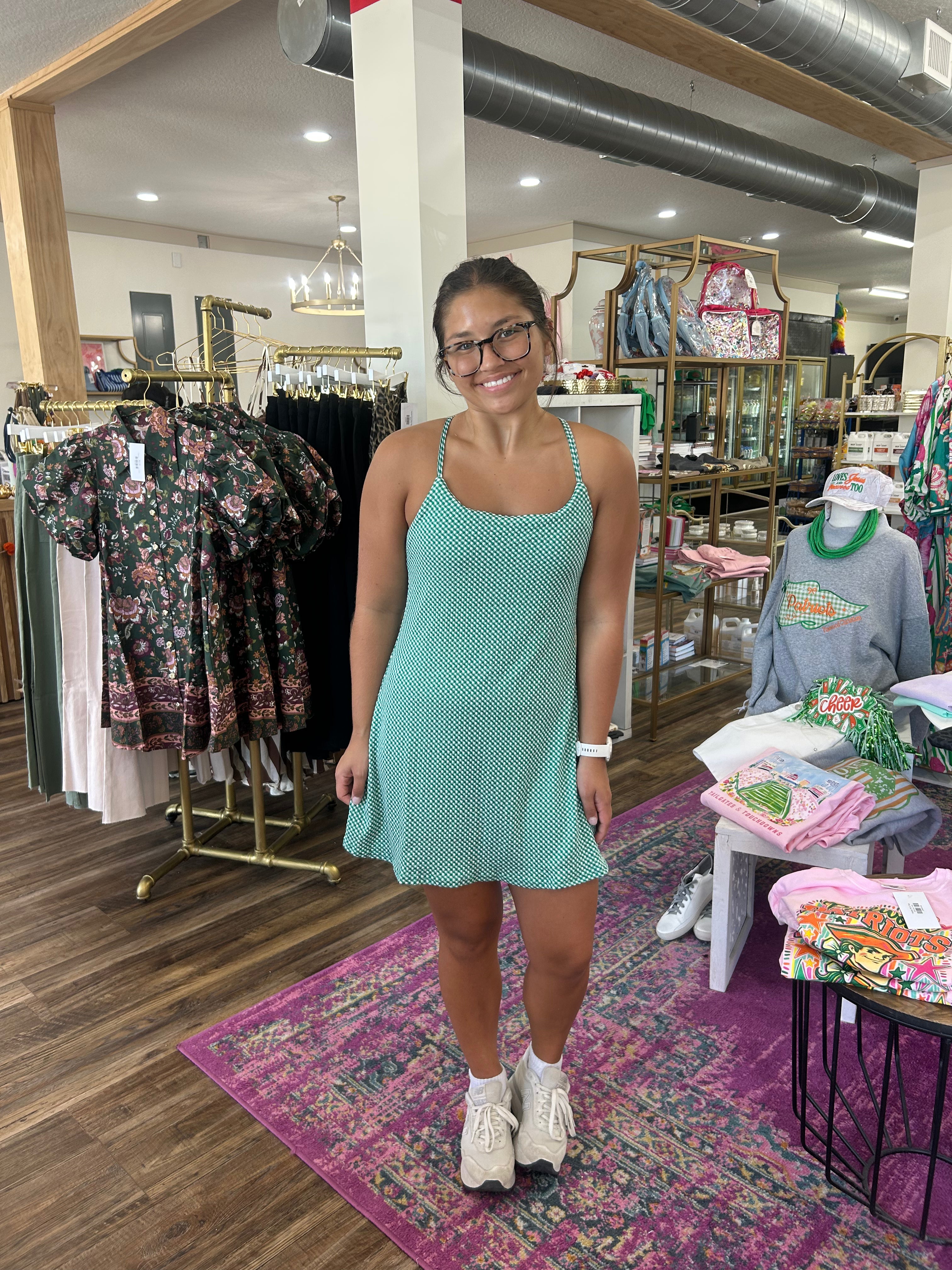 Checkered Activewear Tennis Dress