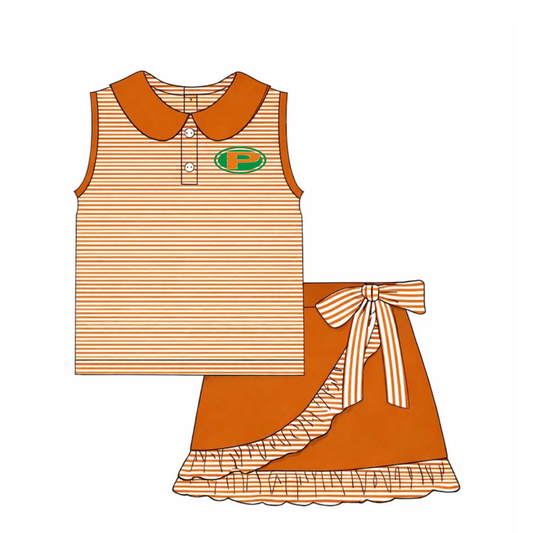 Orange Game Day Skort Set