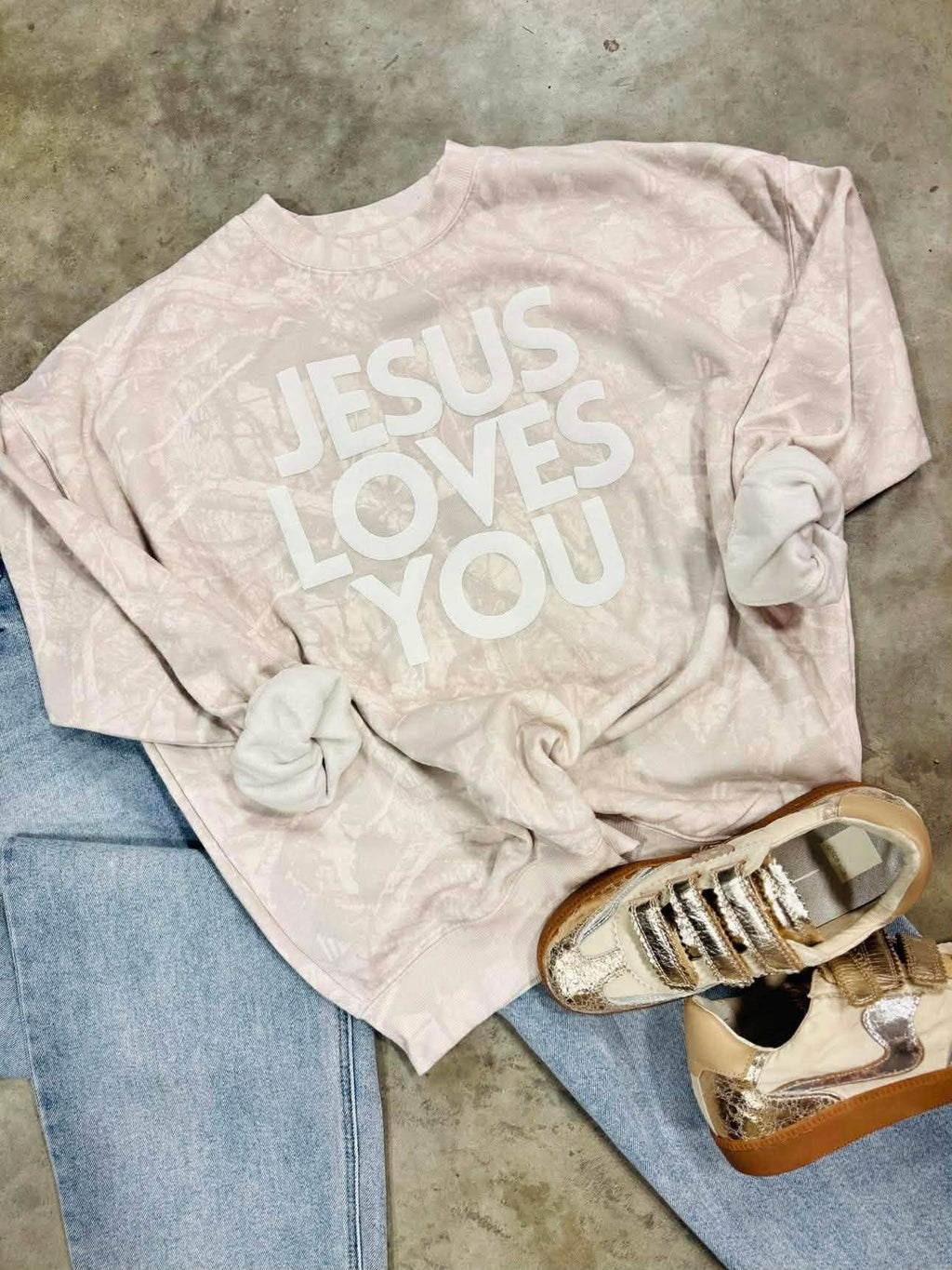 Jesus Loves You Sweatshirt- Small Only