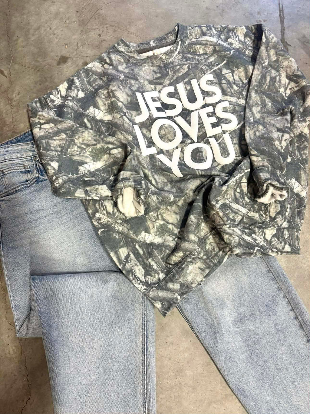 Jesus Loves You Sweatshirt- Small Only