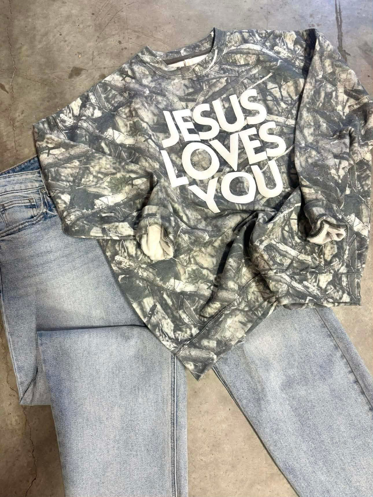 Jesus Loves You Sweatshirt- Small Only