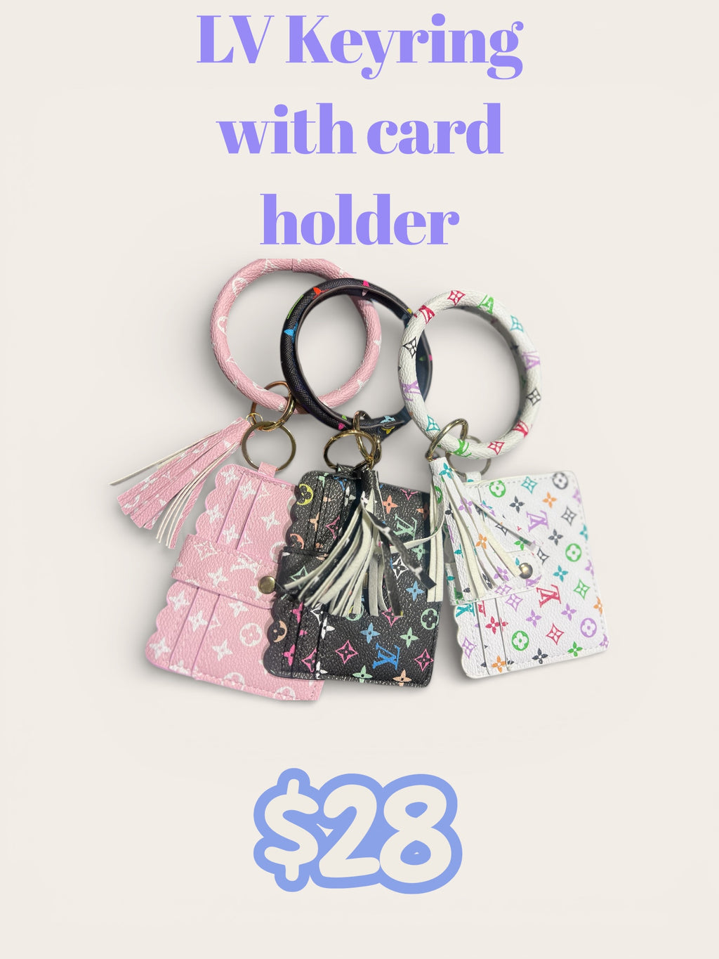 LV key rings with cardholder