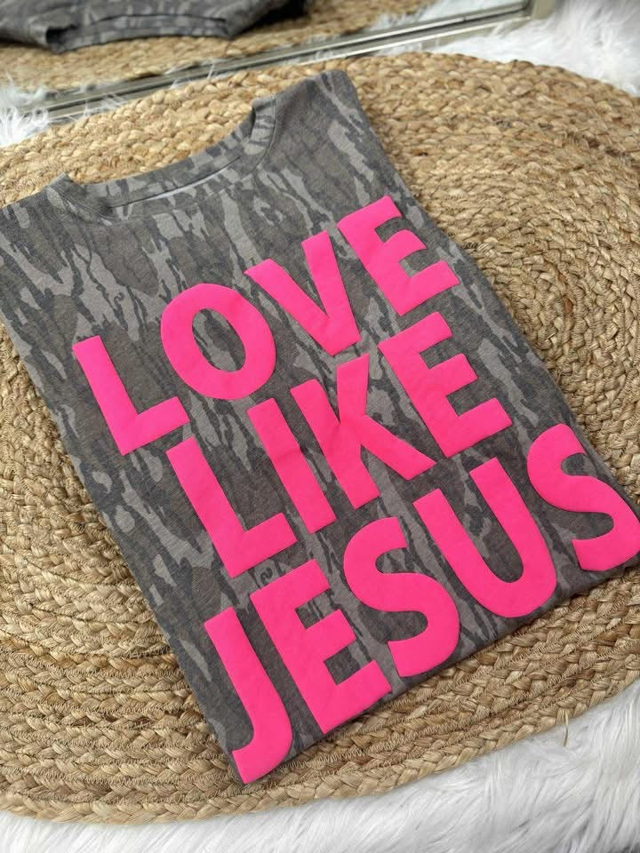Love Like Jesus ~ Neon Pink Puff