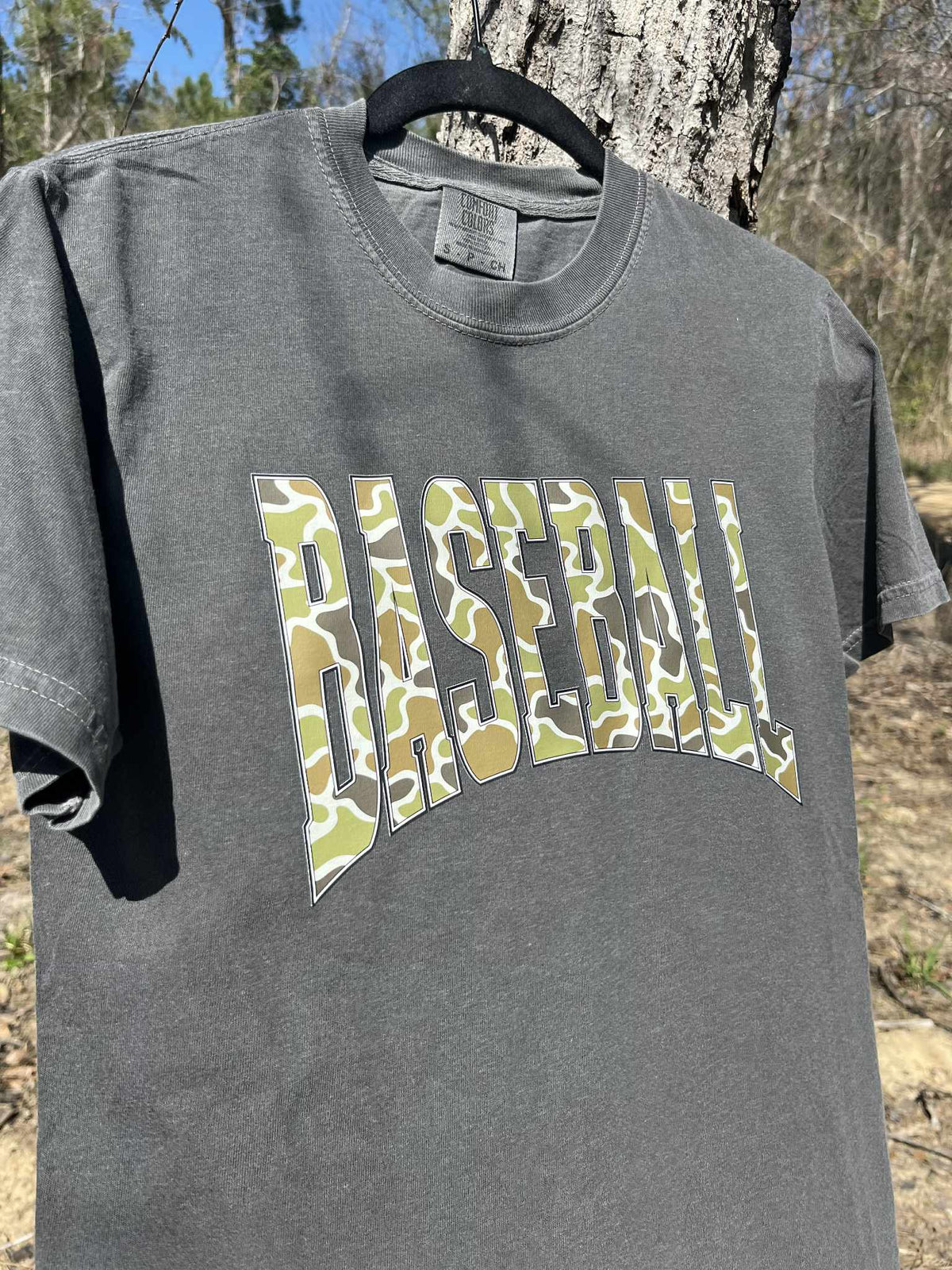 Camo Baseball~ Pepper Tee