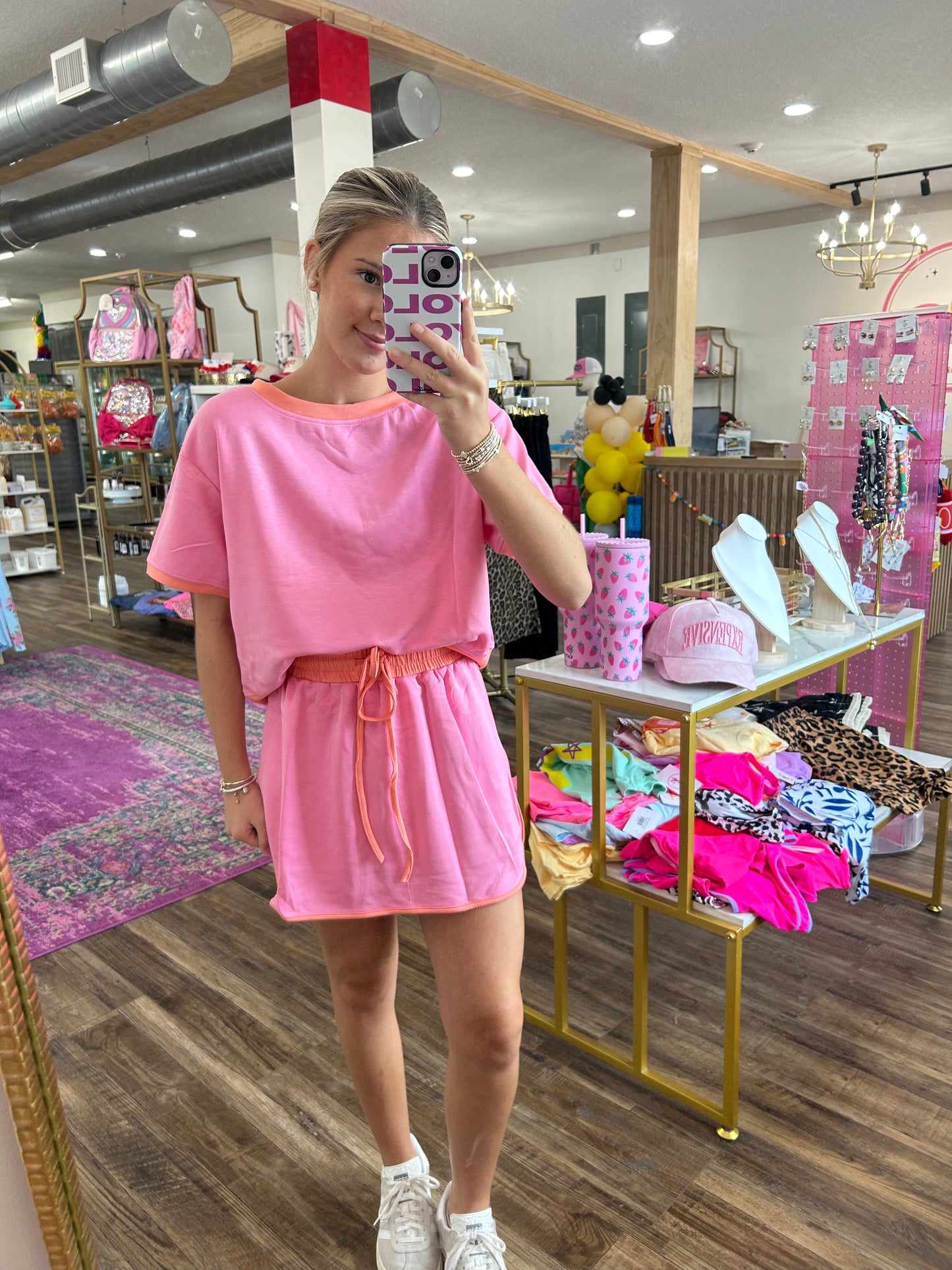 Pink and Orange Two-Toned Set