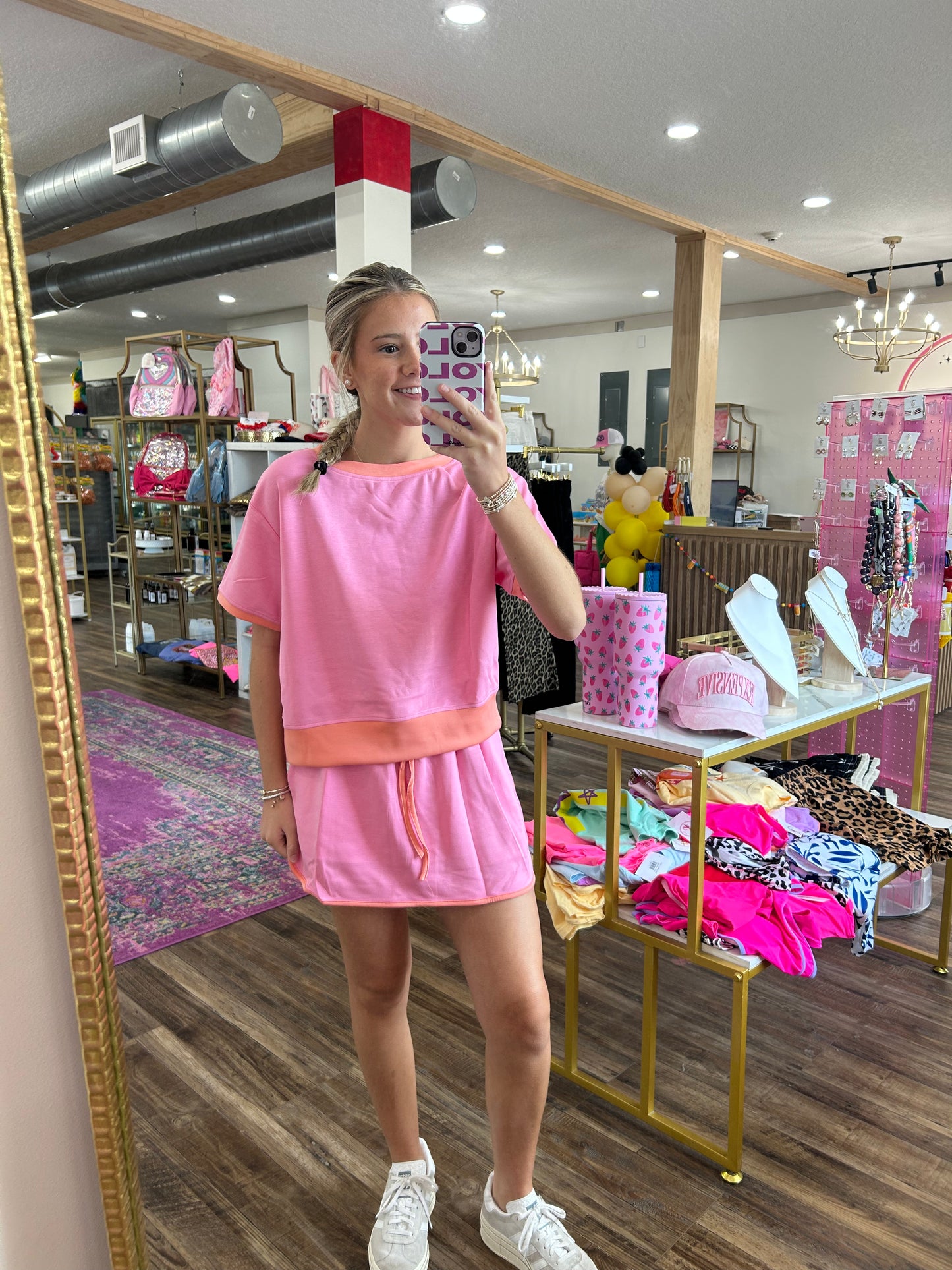 Pink and Orange Two-Toned Set